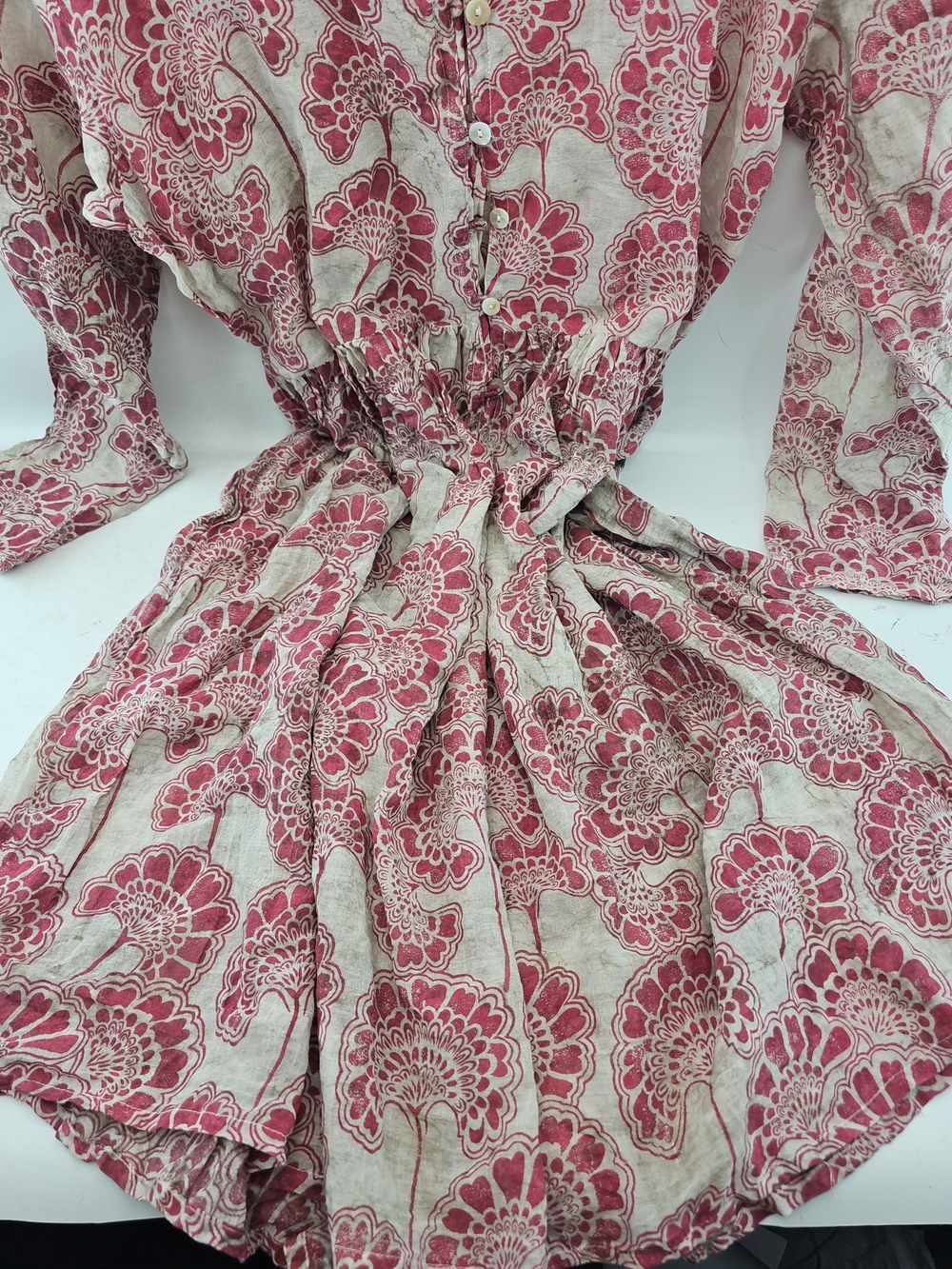 Women’s Long Sleeve Pink Floral Dress - Picture 4 of 5